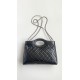 CHANEL 31 Medium Shiny Crumpled Calfskin Quilted Shopping Bag Black