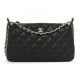 CHANELCaviar Quilted Purse With Chain Black