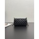 CHANELCaviar Quilted Purse With Chain Black