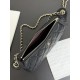 CHANELCaviar Quilted Purse With Chain Black