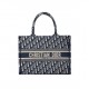 DIOR Small Dior Book Tote,Ecru and Blue Dior Oblique Embroidery DIOR Small Dior Book Tote,Ecru and Blue Dior Oblique Embroidery