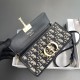 CHRISTIAN DIOR Oblique Miss Montaigne Mini Flap Bag Blue