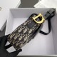 CHRISTIAN DIOR30 Soft Saddle Bag with Strap,Blue Dior Oblique Jacquard and Smooth