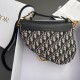 CHRISTIAN DIOR30 Soft Saddle Bag with Strap,Blue Dior Oblique Jacquard and Smooth