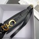 CHRISTIAN DIOR30 Soft Saddle Bag with Strap,Blue Dior Oblique Jacquard and Smooth