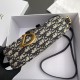 CHRISTIAN DIOR30 Soft Saddle Bag with Strap,Blue Dior Oblique Jacquard and Smooth
