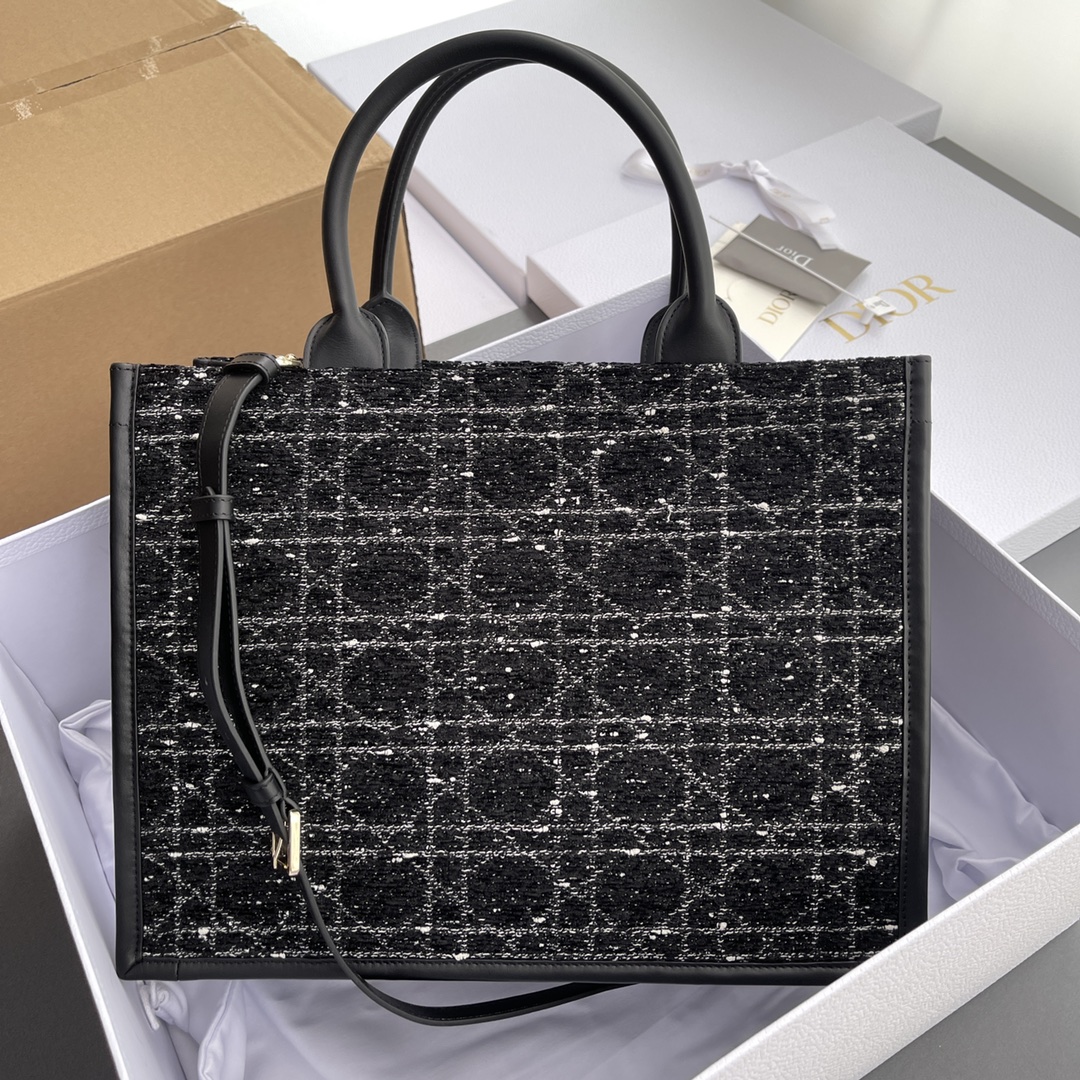 CHRISTIAN DIOR Dior Tote bag - Black Cannage Tweed 