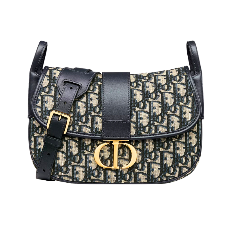 CHRISTIAN DIOR Medium 30 Montaigne Satchel Bag,Blue Dior Oblique Jacquard