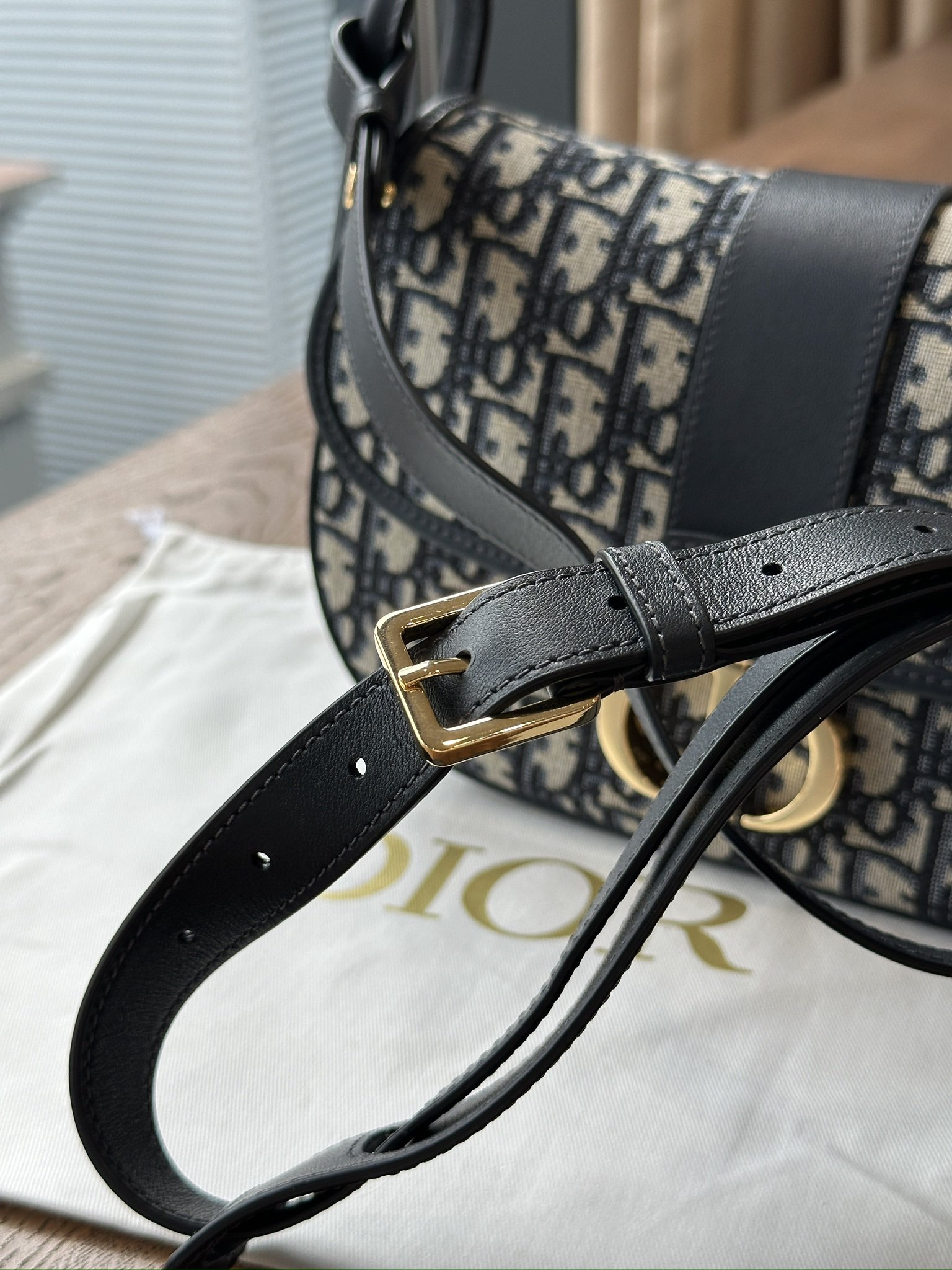 CHRISTIAN DIOR Medium 30 Montaigne Satchel Bag,Blue Dior Oblique Jacquard