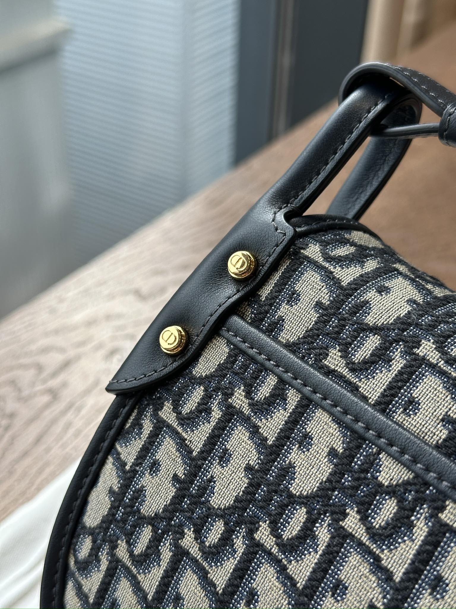 CHRISTIAN DIOR Medium 30 Montaigne Satchel Bag,Blue Dior Oblique Jacquard