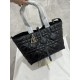 CHRISTIAN DIOR Medium Dior Toujours Bag,Black Macrocannage Calfskin
