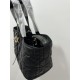 CHRISTIAN DIOR Medium Dior Toujours Bag,Black Macrocannage Calfskin