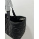 CHRISTIAN DIOR Medium Dior Toujours Bag,Black Macrocannage Calfskin