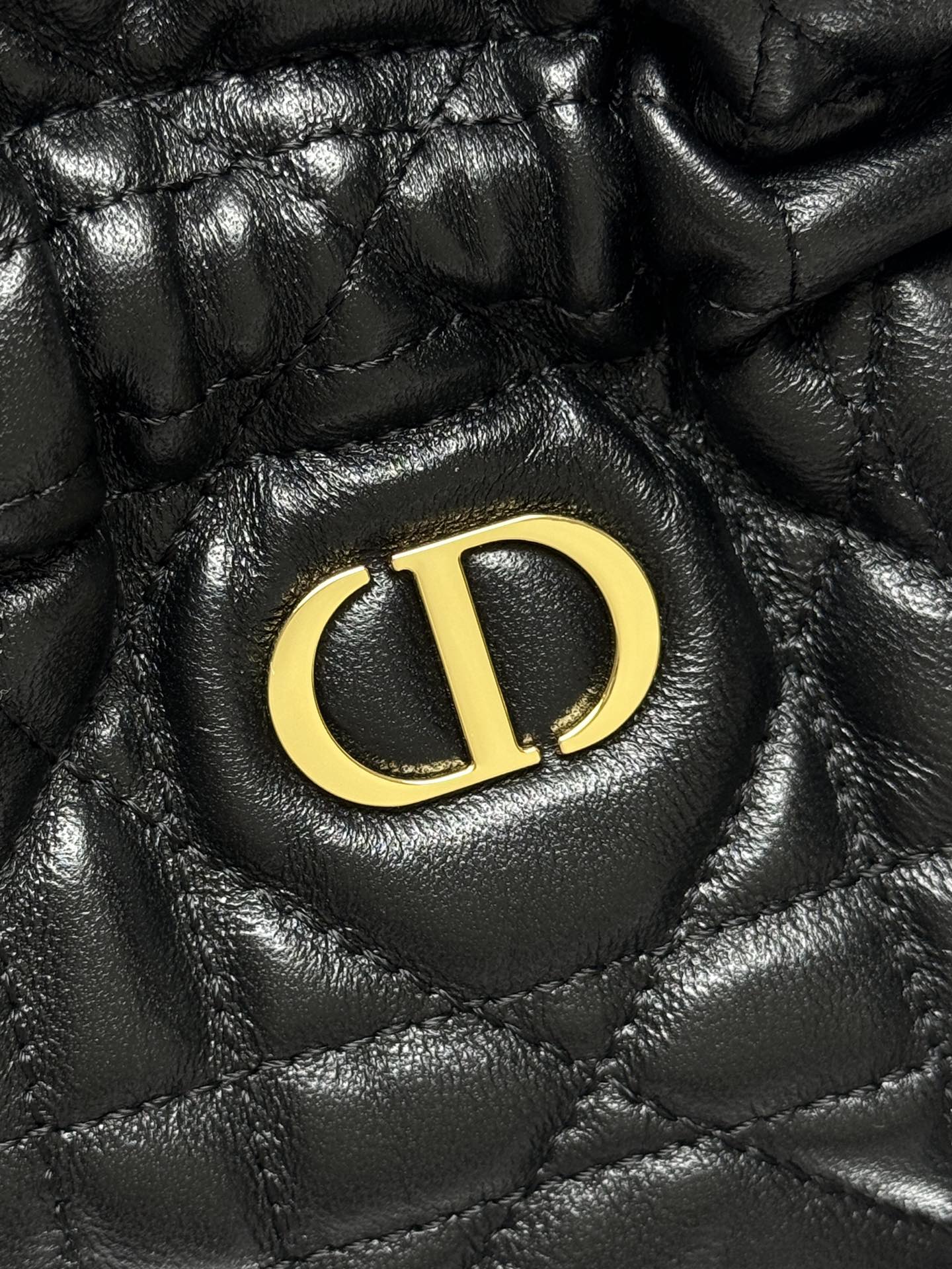 CHRISTIAN DIOR Miss Caro Mini Bucket Bag - Black Macrocannage CHRISTIAN DIOR Miss Caro Mini Bucket Bag - Black Macrocannage