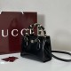 Gucci Diana crystals small tote bag,Black