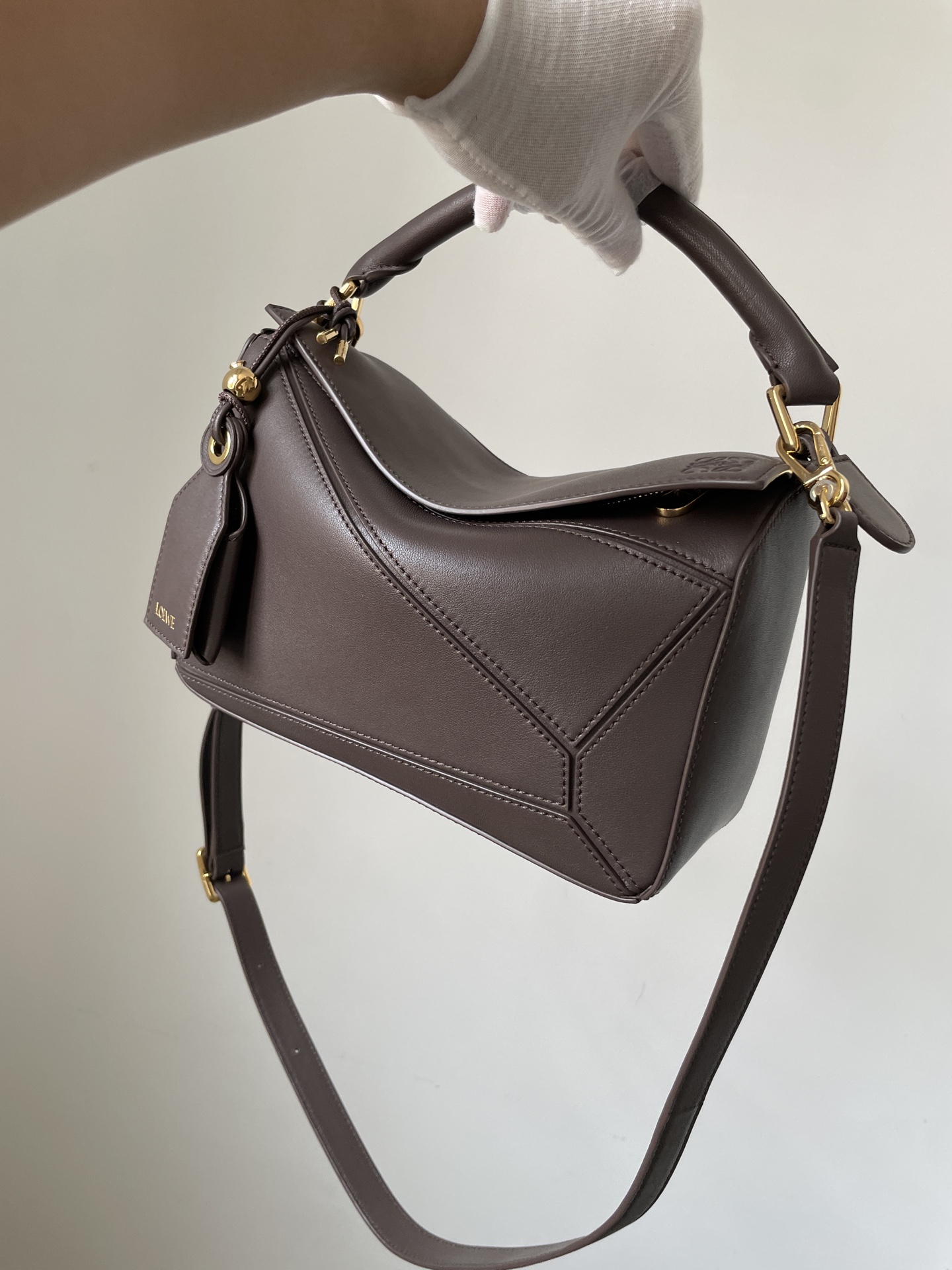 Loewe Mini Featherlight Puzzle bag in nappa lambskin