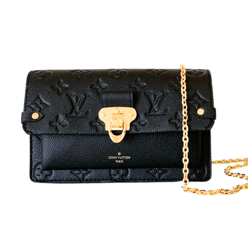LOUIS VUITTON Empreinte Vavin Chain Wallet Black M67839