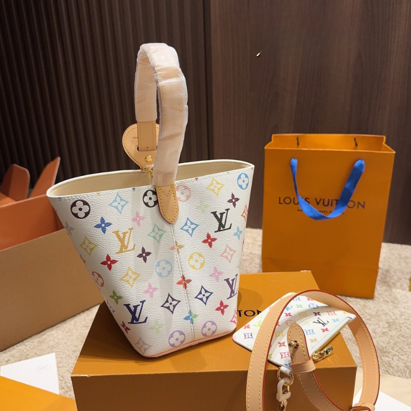 LOUIS VUITTON  LV X TM ALL IN BB Canvas Handbag White