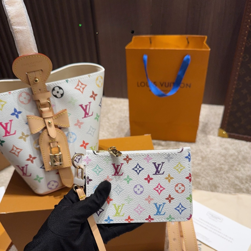 LOUIS VUITTON  LV X TM ALL IN BB Canvas Handbag White