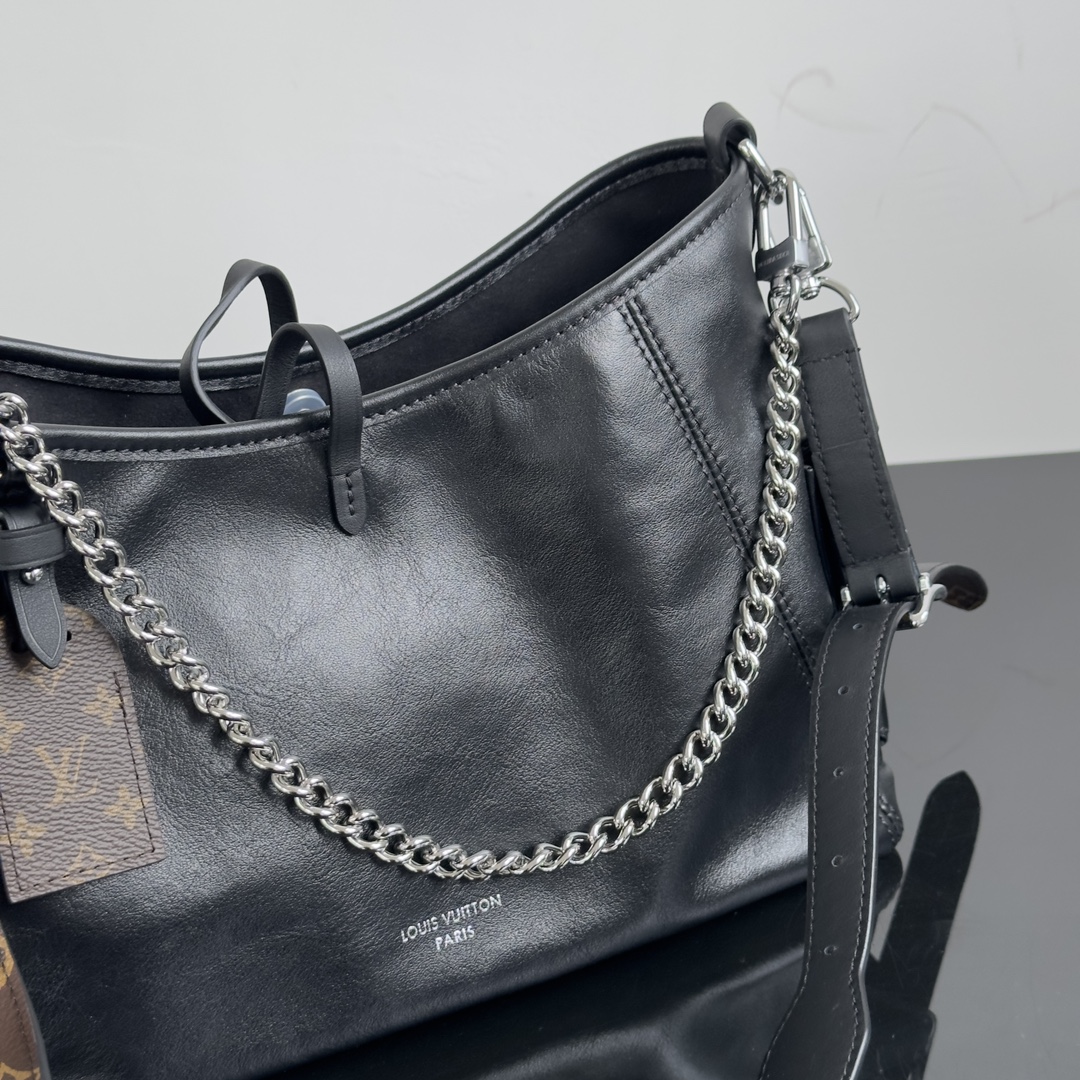 LOUIS VUITTON Monogram CarryAll Vibe BB - Black LOUIS VUITTON Monogram CarryAll Vibe BB - Black