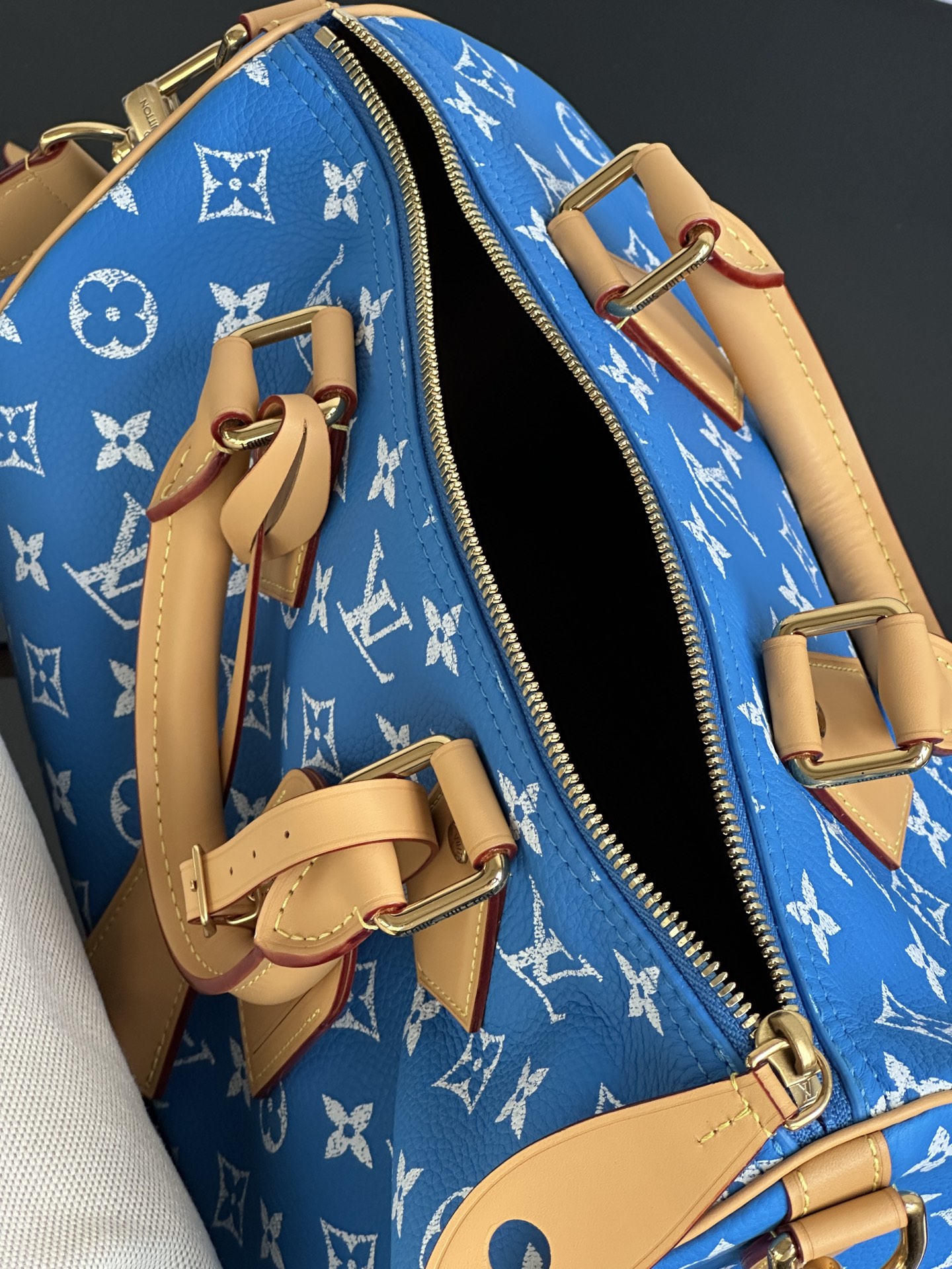 LOUIS VUITTON Speedy P9 Bandoulière 30 Monogram, Blue