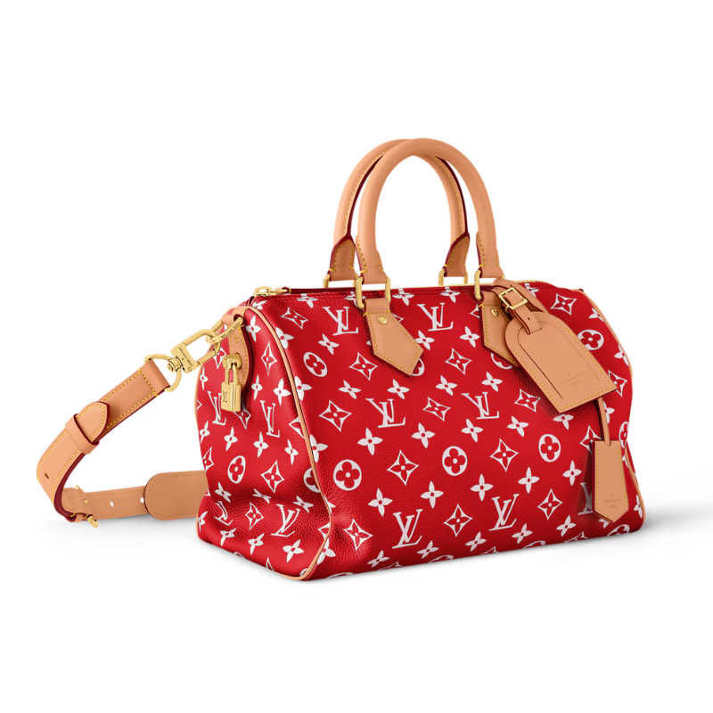 LOUIS VUITTON Speedy P9 Bandoulière 30 Monogram Red