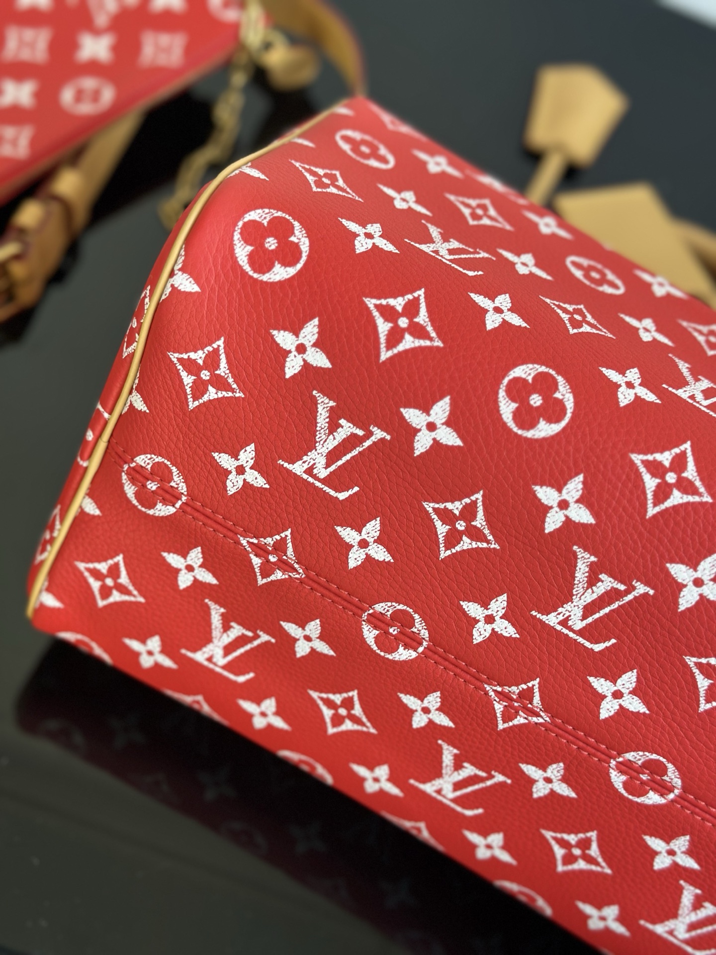 LOUIS VUITTON Speedy P9 Bandoulière 30 Monogram Red