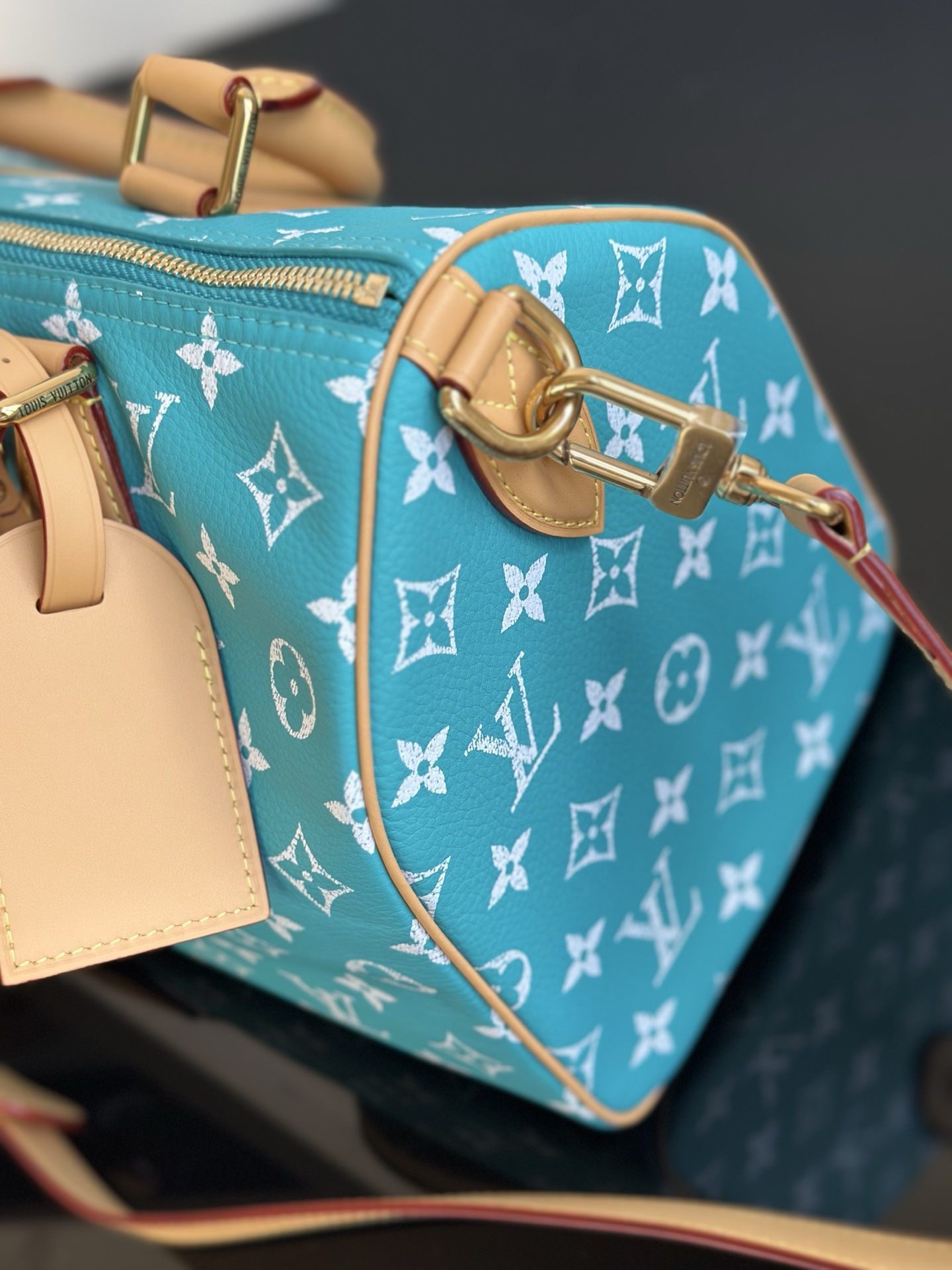 LOUIS VUITTON Speedy P9 Bandoulière 30 Monogram Turquoise