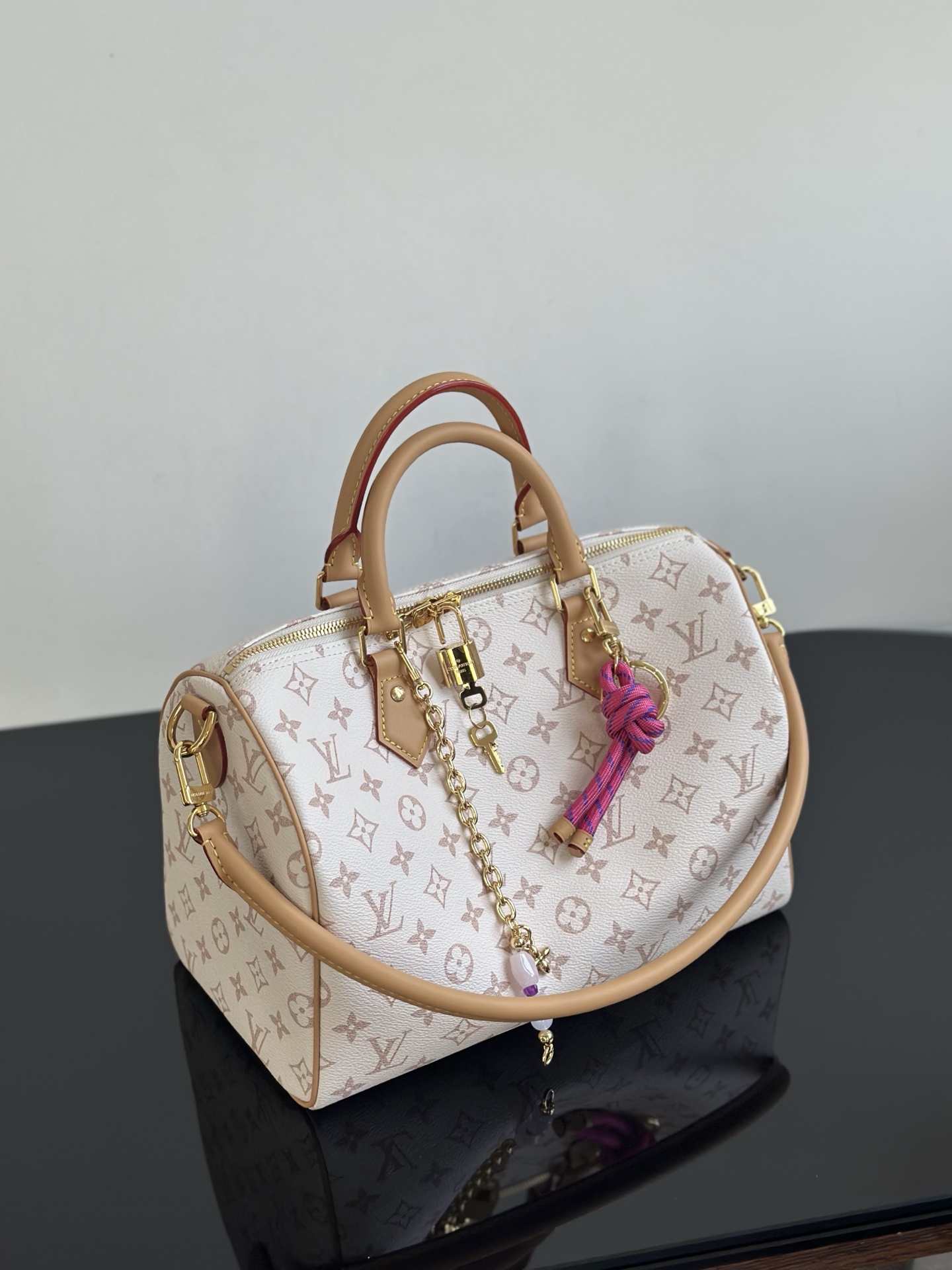 LOUIS VUITTON Speedy Soft 30 Lucky Other Monogram Canvas Handbag