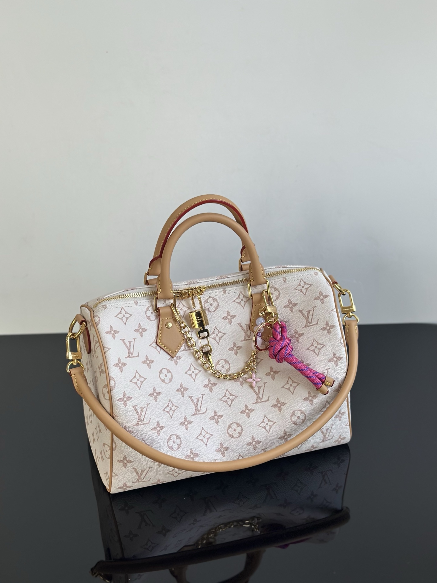 LOUIS VUITTON Speedy Soft 30 Lucky Other Monogram Canvas Handbag