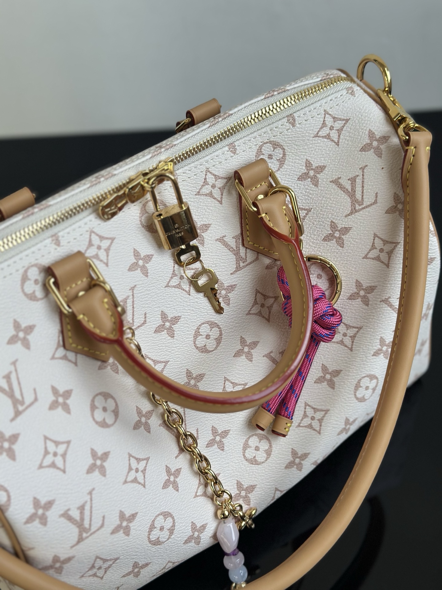 LOUIS VUITTON Speedy Soft 30 Lucky Other Monogram Canvas Handbag