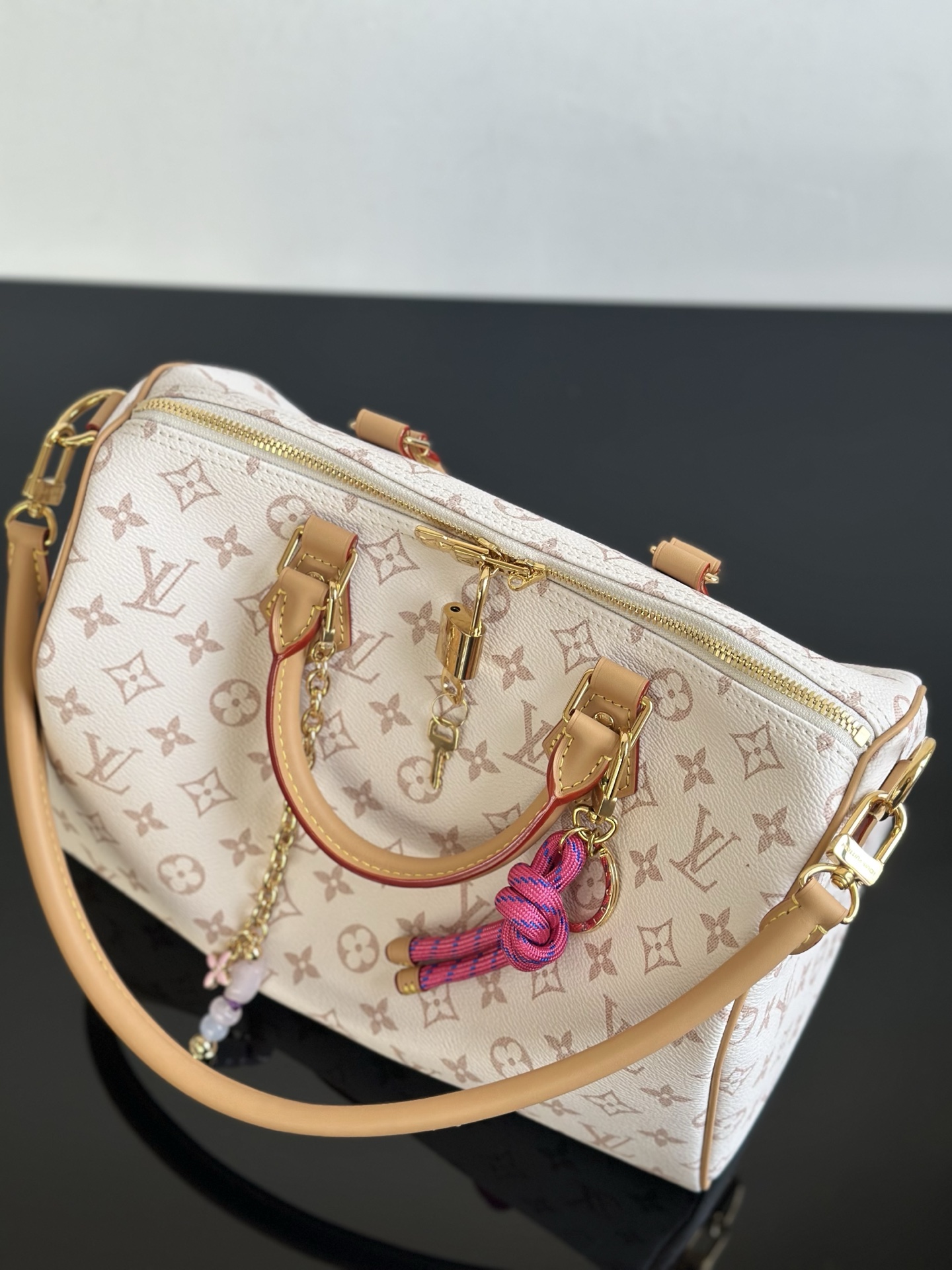 LOUIS VUITTON Speedy Soft 30 Lucky Other Monogram Canvas Handbag