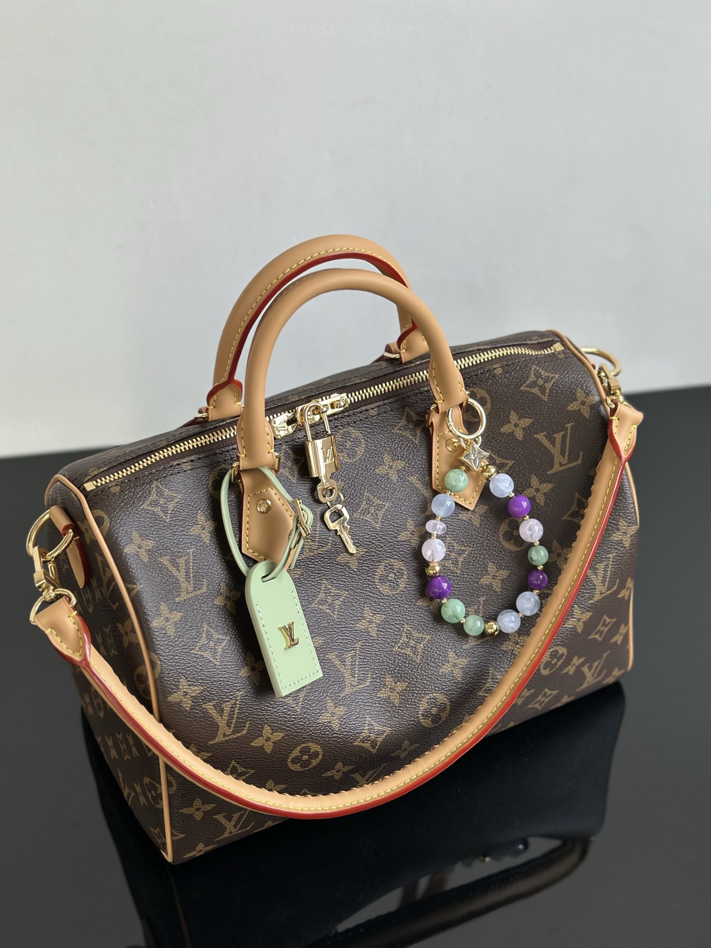 LOUIS VUITTON Speedy Soft 30 Lucky Monogram Canvas Handbag