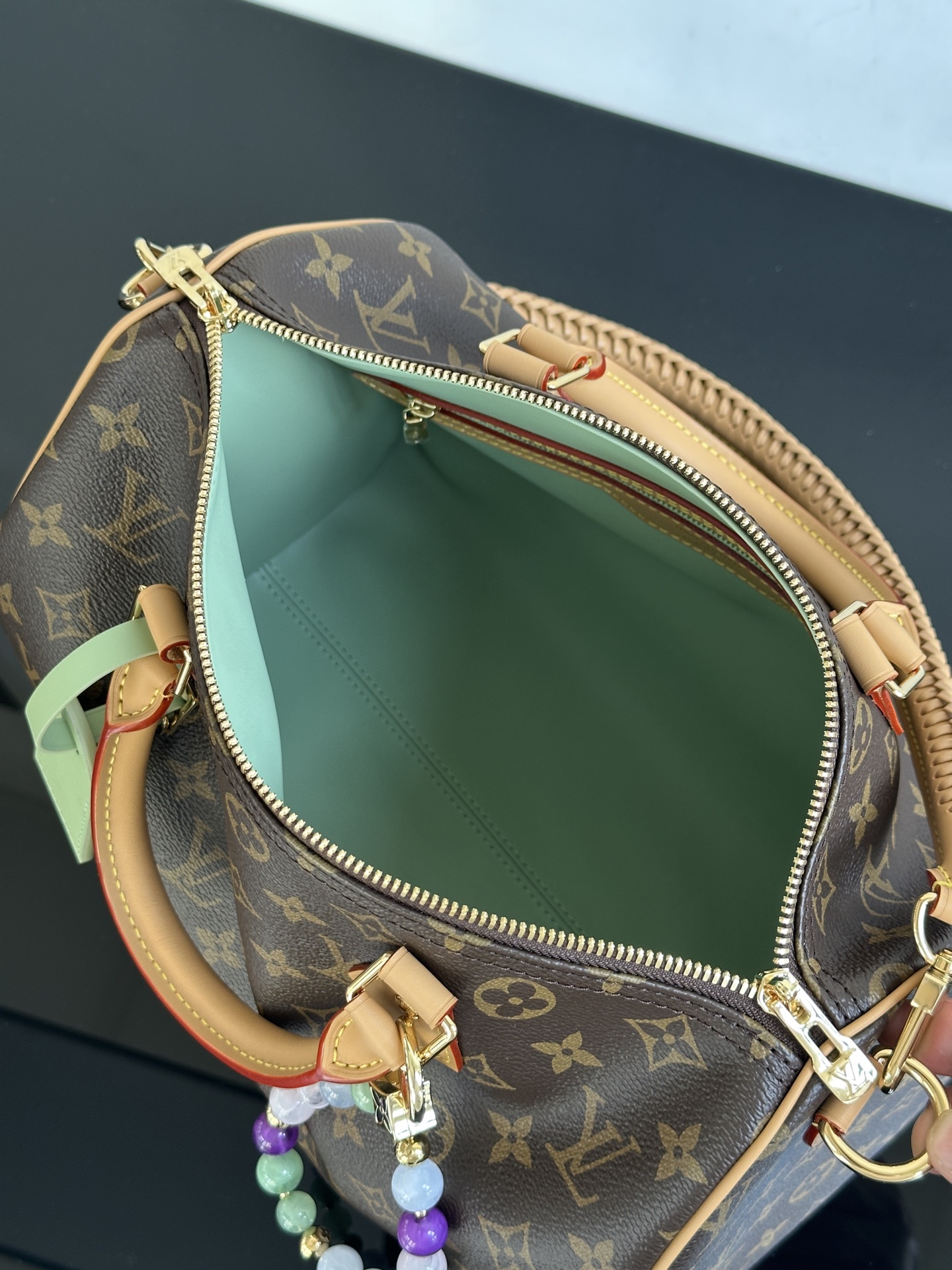 LOUIS VUITTON Speedy Soft 30 Lucky Monogram Canvas Handbag