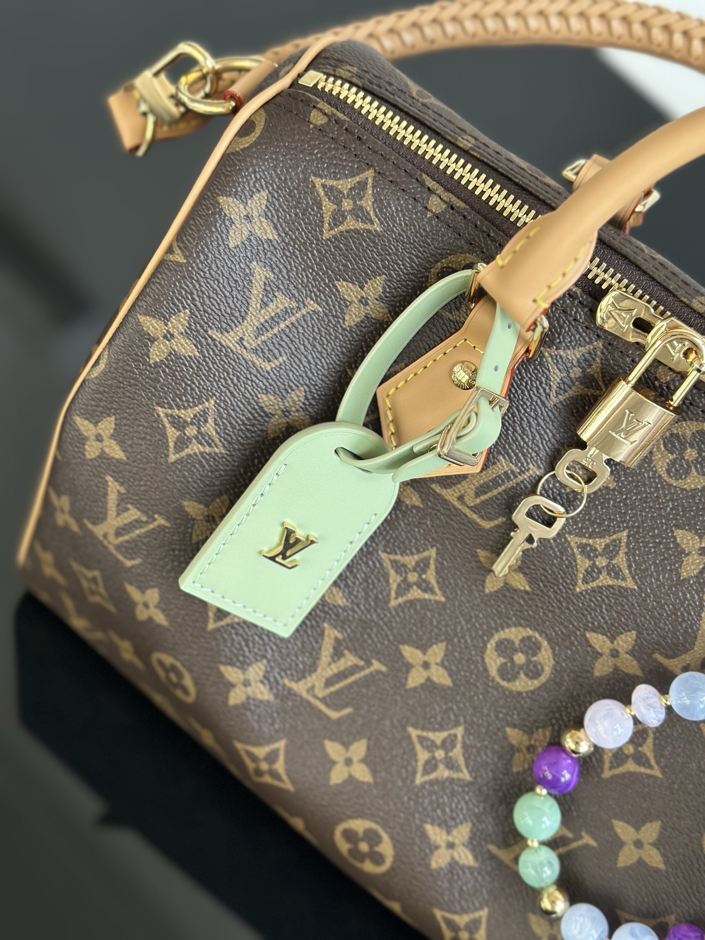 LOUIS VUITTON Speedy Soft 30 Lucky Monogram Canvas Handbag