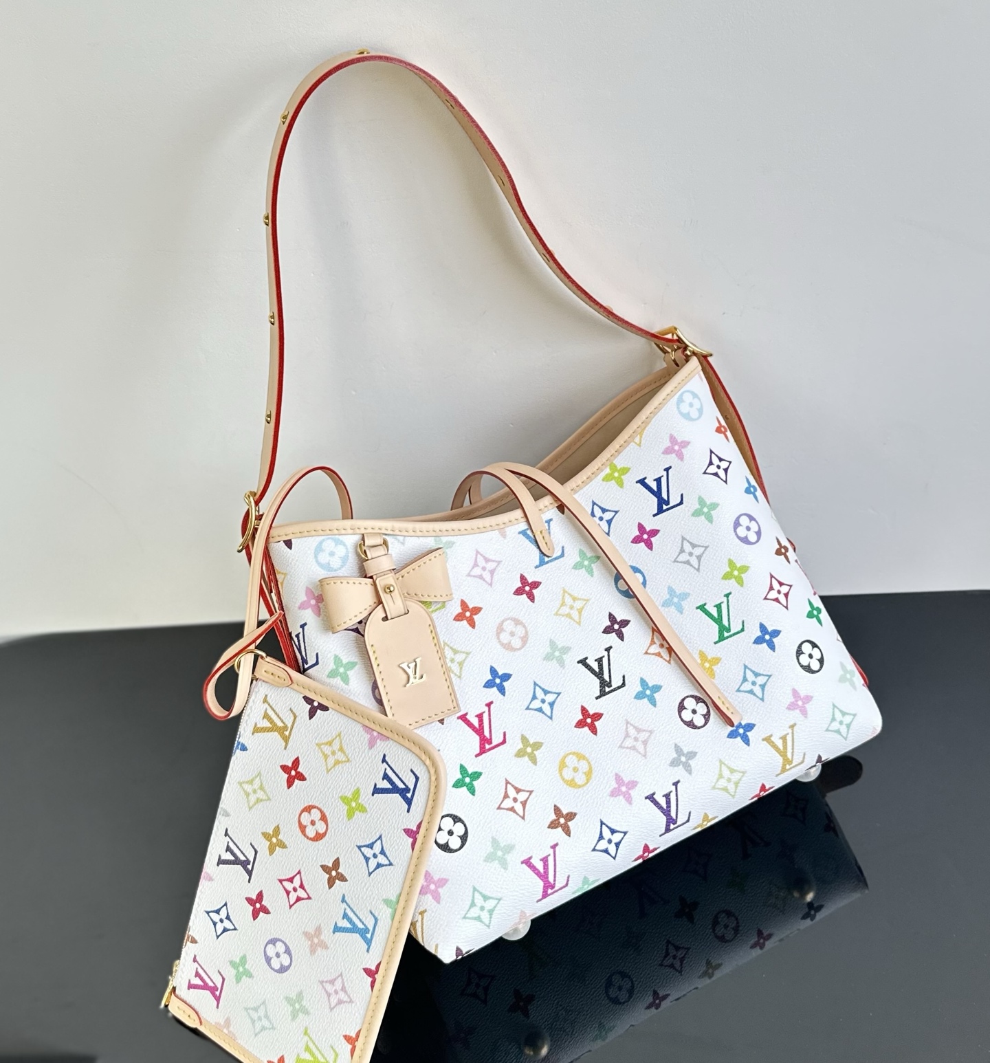 LOUIS VUITTON LV x TM Monogram Multicolor CarryAll PM White LOUIS VUITTON LV x TM Monogram Multicolor CarryAll PM White