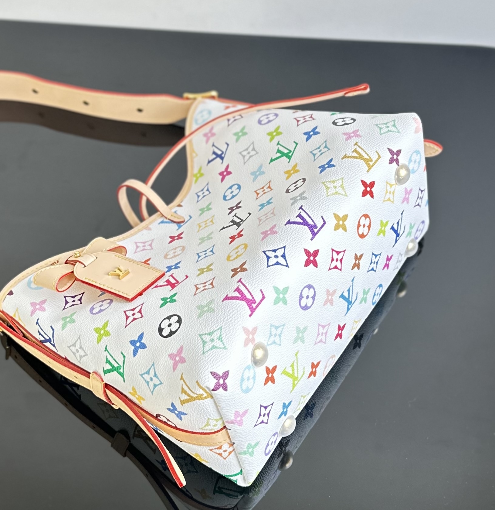 LOUIS VUITTON LV x TM Monogram Multicolor CarryAll PM White LOUIS VUITTON LV x TM Monogram Multicolor CarryAll PM White