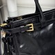 PRADA Bonnie midumn leather handbag, Black
