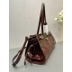 PRADA Bonnie leather handbag, Burgundy