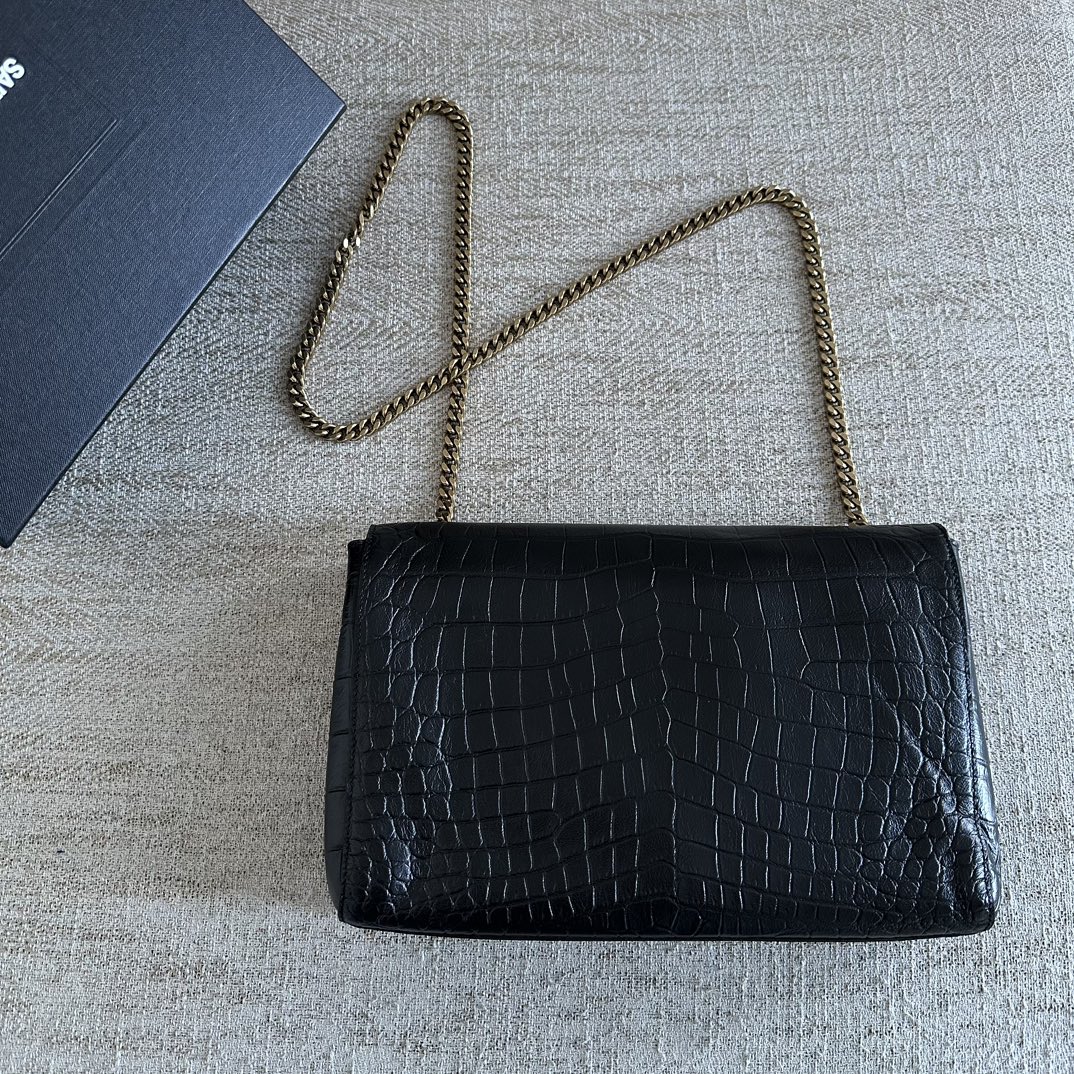 SAINT LAURENT KATE Medium Double-sided Handbag,Crocodile-embossed leather SAINT LAURENT KATE Medium Double-sided Handbag,Crocodile-embossed leather