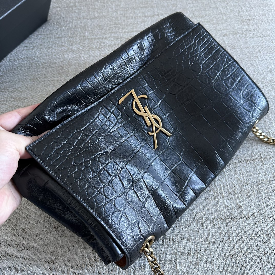 SAINT LAURENT KATE Medium Double-sided Handbag,Crocodile-embossed leather SAINT LAURENT KATE Medium Double-sided Handbag,Crocodile-embossed leather