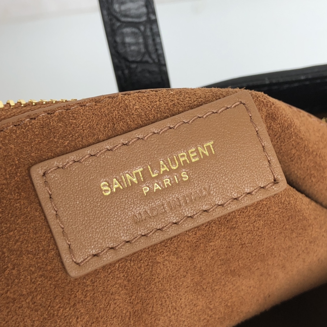 SAINT LAURENT Handbag Crocodile-embossed leather SAINT LAURENT Handbag Crocodile-embossed leather