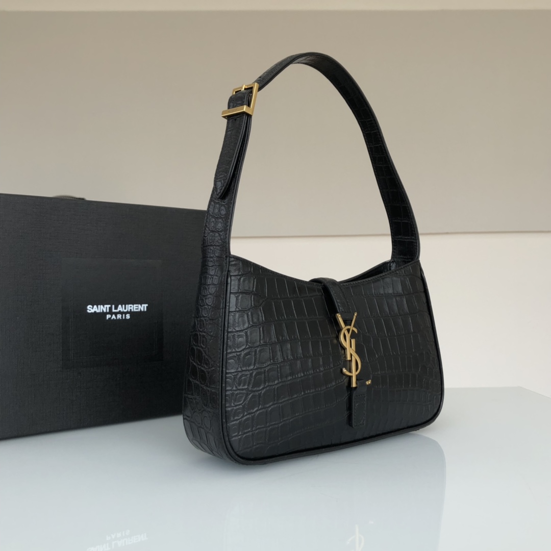SAINT LAURENT Handbag Crocodile-embossed leather SAINT LAURENT Handbag Crocodile-embossed leather