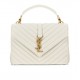 SAINT LAURENT medium College leather cross body bag White SAINT LAURENT medium College leather cross body bag White