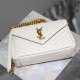 SAINT LAURENT medium College leather cross body bag White SAINT LAURENT medium College leather cross body bag White