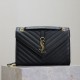 SAINT LAURENT medium College leather cross body bag Black SAINT LAURENT medium College leather cross body bag Black