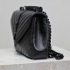 SAINT LAURENT medium College leather cross body bag All Black SAINT LAURENT medium College leather cross body bag All Black