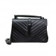 SAINT LAURENT medium College leather cross body bag All Black SAINT LAURENT medium College leather cross body bag All Black