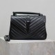 SAINT LAURENT medium College leather cross body bag All Black SAINT LAURENT medium College leather cross body bag All Black