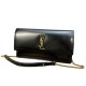 SAINT LAURENT SUNSET BOX Handbag Black+Golden 810997 SAINT LAURENT SUNSET BOX Handbag Black+Golden 810997
